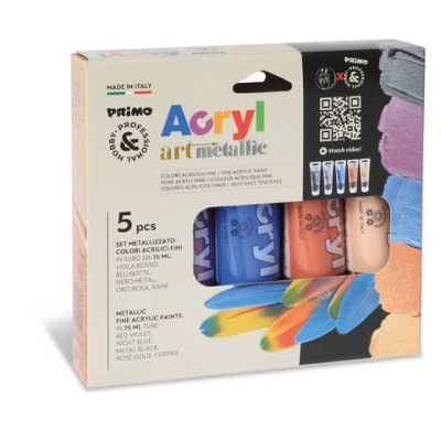 Colore acrilico in bottiglia in PET Primo con tappo dosatore 75 ml