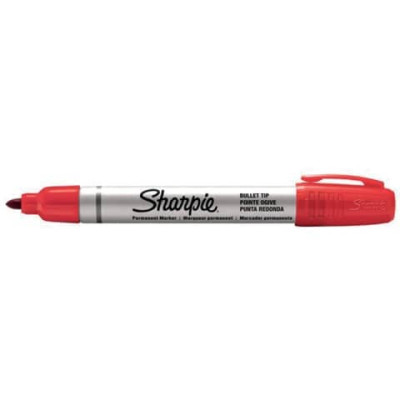 Marcatore permanente Sharpie Metal punta tonda - 1,4 mm - in conf. da 12 rosso S0945740