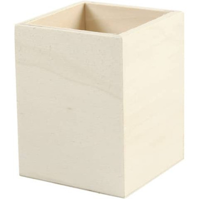 Portamatite in legno chiaro quadrato Creativ Company 7,5x7,5xH.9.5 cm 577750