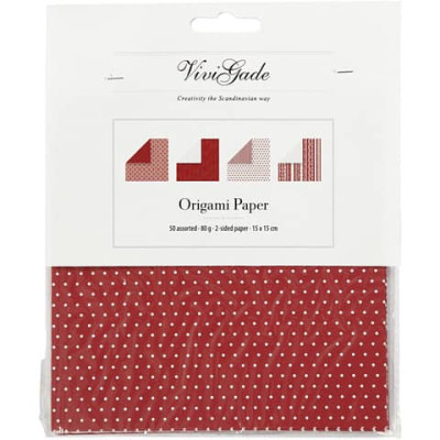 Carta per origami quadrata con stampe di Vivi Gade Creativ Company 15x15 cm 25521