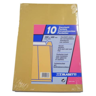 Busta a sacco Blasetti Mondex Avana - 120 g/m2 - in conf. 10 buste
