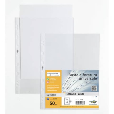 Buste in PP buccia Sei Rota Atla 60 - basso spessore trasparente 22x30 cm