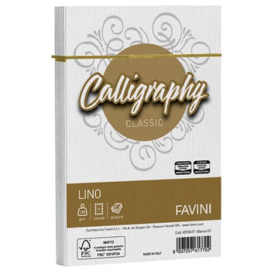 Busta Favini Lino Calligraphy 120 g - conf. 25 pz