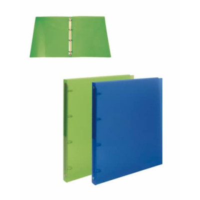 Raccoglitore trasparente a 4 anelli in colori assortiti