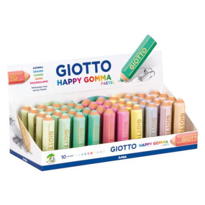 Espositore 40 gomme Giotto Happy Gomma