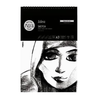 Blocco con spirale Belle Arti MUSA Idea Sketch - 90 g - 30 fogli