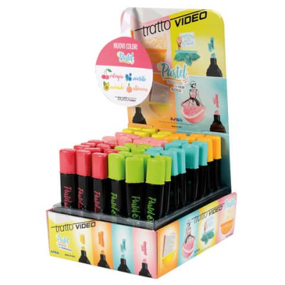 Evidenziatori Tratto Video Pastel