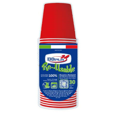 Stoviglie monouso Reusable rosso