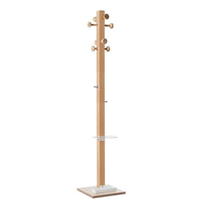 Appendiabiti da terra in legno Paperflow 8 ganci Wood Range Modello C  35x35x178 cm bianchi - K700010