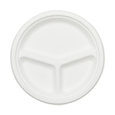 Piatto a 3 scomparti in bagassa sbiancata Ferrari Bio conf. 100 pz 260x25,7 mm - FBIO22