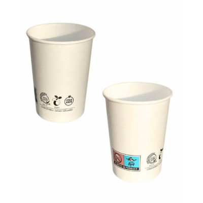 Bicchieri in carta e PLA bianchi Ferrari Bio conf. 50 pz 200 ml FBIO94