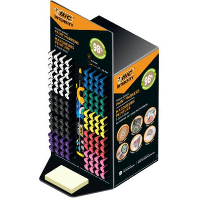 Espositore 120 BIC Intensity Paint Marker vernice a base acqua colori assortiti - 529643