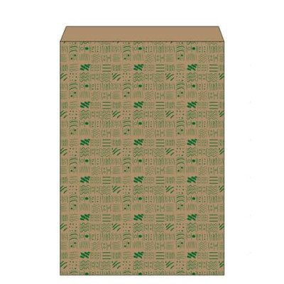 Sacchetto in carta kraft bianca con soffietto