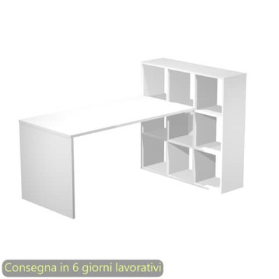 Scrivania su mobile contenitore