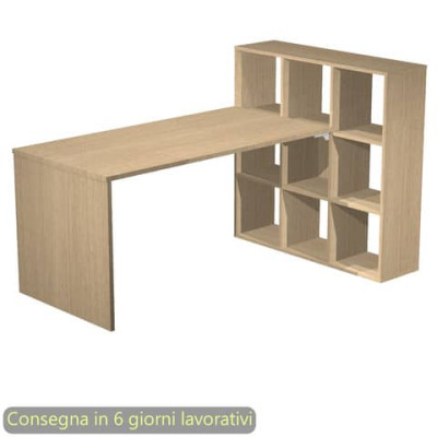 Scrivania su mobile contenitore