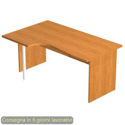 Scrivania a L sinistra Presto 160x60/80/100xH.72 cm fianchi melaminico