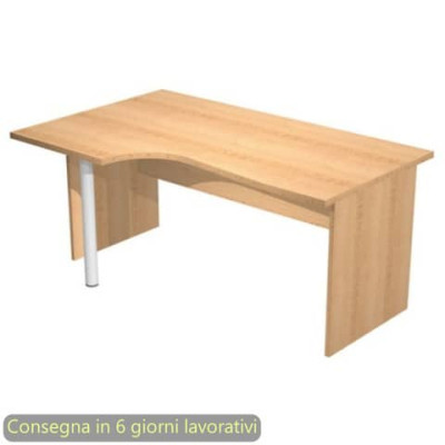 Scrivania a L sinistra Presto 160x60/80/100xH.72 cm fianchi melaminico