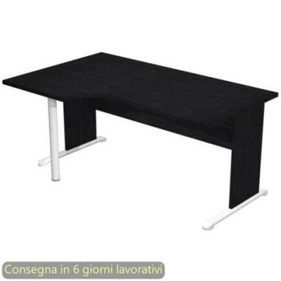 Scrivania a L sinistra Presto 160x60/80/100xH.72 cm fianchi melaminico