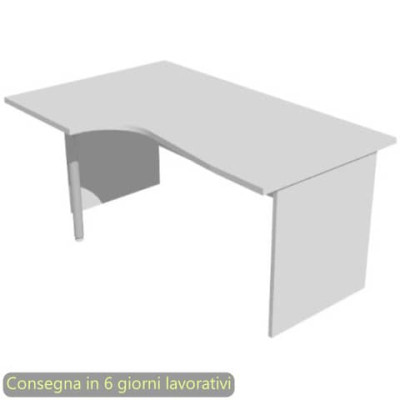 Scrivania a L sinistra Presto 160x60/80/100xH.72 cm fianchi melaminico