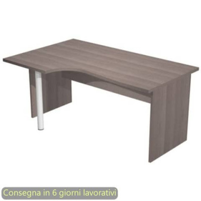 Scrivania a L sinistra Presto 160x60/80/100xH.72 cm fianchi melaminico