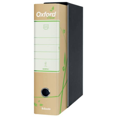 Registratore Oxford Green con custodia - carta 100% riciclata - formato protocollo