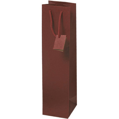Borsa portabottiglie in carta kraft 10+9xH.39 cm