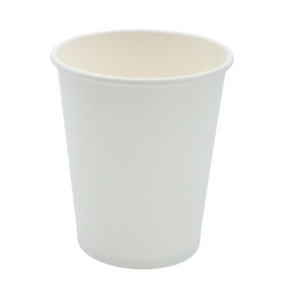 Bicchiere in cartoncino bianco senza plastica - conf. 50 pz