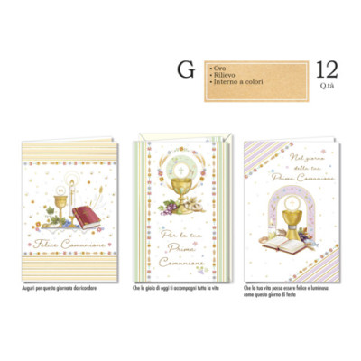 Biglietti augurali Comunione assortiti