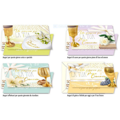 Biglietti augurali Comunione assortiti