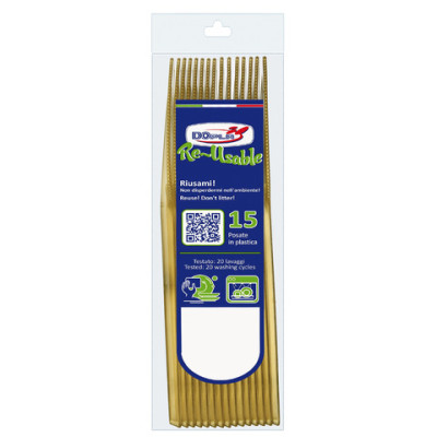 Posate Compact in PS oro riutilizzabili