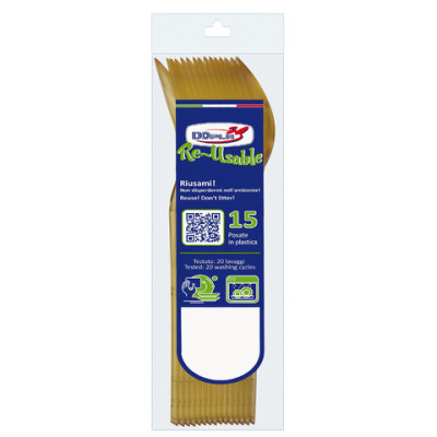 Posate Compact in PS oro riutilizzabili