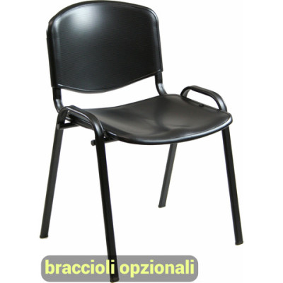 Sedia visitatore a 4 gambe Unisit Dado D5PS in PPL