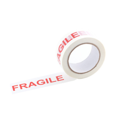 Nastro adesivo scritta 'FRAGILE' bianco/rosso Q-Connect - conf. 6 pezzi - 48 mm x 66 m - KF11206