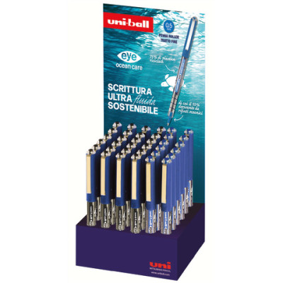 Espositore 36 penne roller Uni-Ball EYE OCEAN CARE 0,5 mm colori assortiti M UB150OC 36P