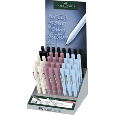 Espositore 40 penne a sfera a scatto Faber-Castell Grip 2010 Harmony colori assortiti - 243918