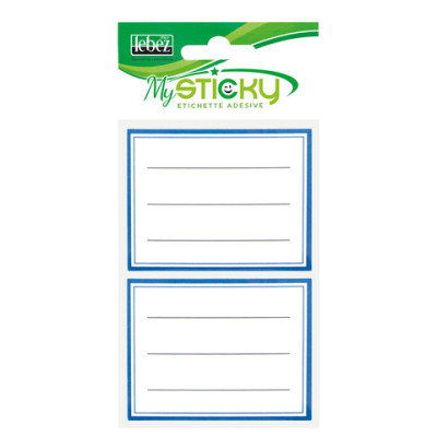 Etichette Lebez 7x5,4 cm con bordo colorato - conf. 10 buste da 12 pezzi