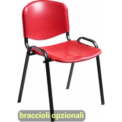 Sedia visitatore a 4 gambe Unisit Dado D5PS in PPL