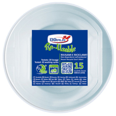 Scodelle in PS 300 ml - colori assortiti - conf. 15 pz