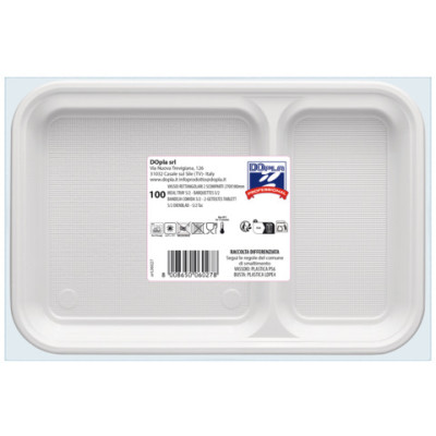 Vassoio rettangolare in PS Dopla Professional conf. 50 pz