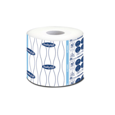 Carta igienica fascettata Bulkysoft Classic pura cellulosa - 2 veli 150 strappi bianco - conf. 96 pz - 66087.E20