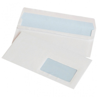 Buste autoadesive 75 g/m² bianco - 11x22 cm - conf. 1000 pz