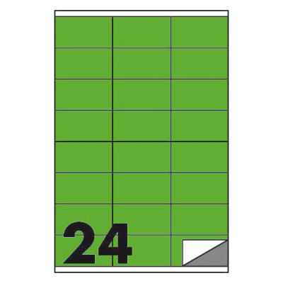 Etichette fluo permanenti Copiatabu in foglio A4 - colori assortiti