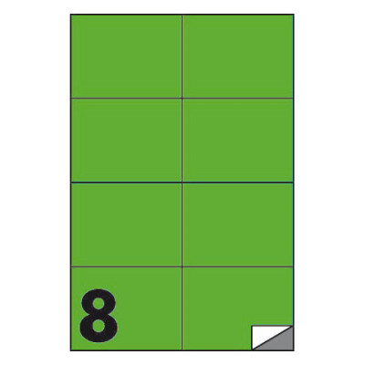Etichette fluo permanenti Copiatabu in foglio A4 - colori assortiti