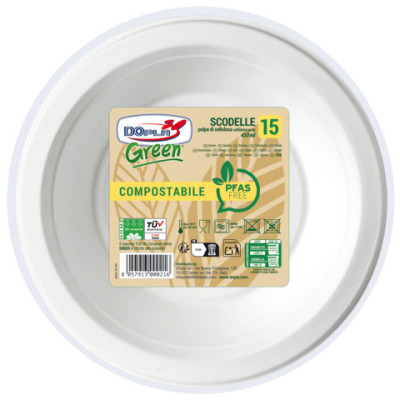 Piatti in polpa di cellulosa compostabili PfasFree