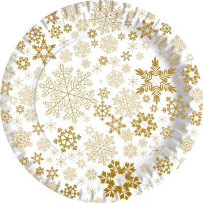 Piatti piani in fibra vergine Gold Ice