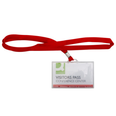 Portabadge rigido in PP 94x60 mm con cordoncino