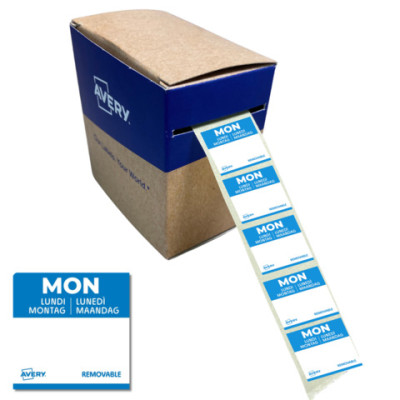 Etichette removibili per tracciabilità alimentare giornaliere 25x25 mm