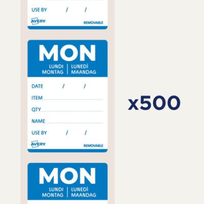 Etichette removibili per tracciabilità alimentare giornaliere 40x56 mm