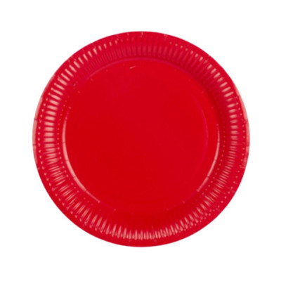 Set stoviglie in carta per feste colore rosso