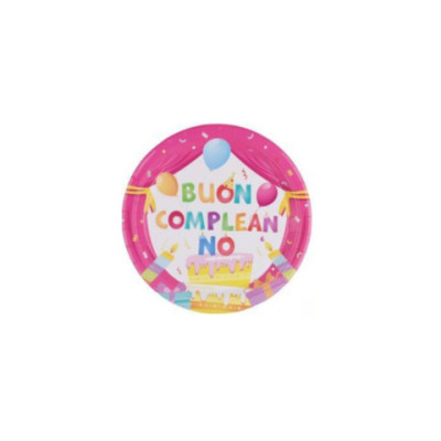 Stoviglie in carta di colore rosa